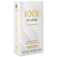 EXS Pure Ultra Thin Latex Condoms (12 Pack) - Angled Packaging