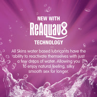Skins Fruity Juicy Mango and Passionfruit Water-Based Lubricant (Info 2 - ReAquav8 technology)
