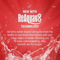 Skins Fruity Sensual Succulent Strawberry Water-Based Lubricant (Info 2 - ReAquav8 technology)