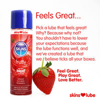 Skins Fruity Sensual Succulent Strawberry Water-Based Lubricant (Info 3 - feels great)
