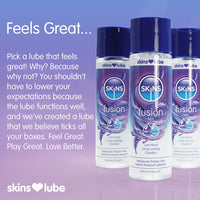 Skins Fusion Hybrid Silicone and Water-Based Lube (Info 3 - feels great)