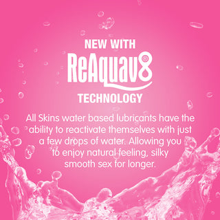 Skins Tasty Juicy Bubblegum Burst Water-Based Lubricant (Info 2 - ReAquav8 technology))