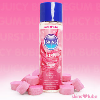 Skins Tasty Juicy Bubblegum Burst Water-Based Lubricant (Lifestyle)