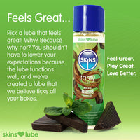 Skins Tasty Mint Chocolate Passion Water-Based Lubricant (Info 3 - feels great)