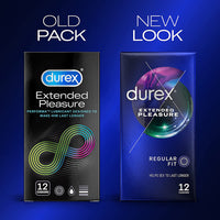 Durex Extended Pleasure Condoms (Info 1 - old pack versus new look)