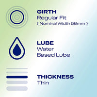 Durex Naturals Condoms (Info 2 - girth, lube and thickness)