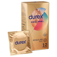 Durex Real Feel Condoms (12 Pack) Packaging with Foil