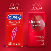 Durex Thin Feel Condoms (Info 1 - old pack versus new look)