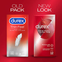 Durex Thin Feel Ultra Thin Condoms (Info 1 - old pack versus new look)