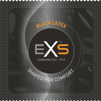 EXS Black Latex Condoms (12 Pack) Foil