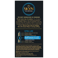 Mates Skyn Extra Lubricated Non-Latex Condoms (10 Pack) - Back of Packaging Shot