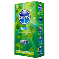 Skins Mint Condoms (12 Pack) - Angled Packaging 1