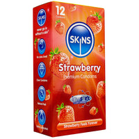 Skins Strawberry Condoms (12 Pack) - Angled Packaging 2