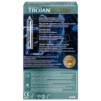 Trojan BareSkin Condoms (Back of Packaging)