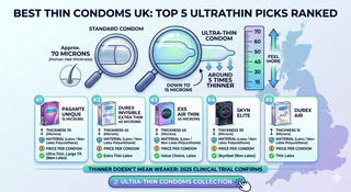 Best Thin Condoms UK 5 Ultra-Thin Picks Ranked by Thickness, Material and Price