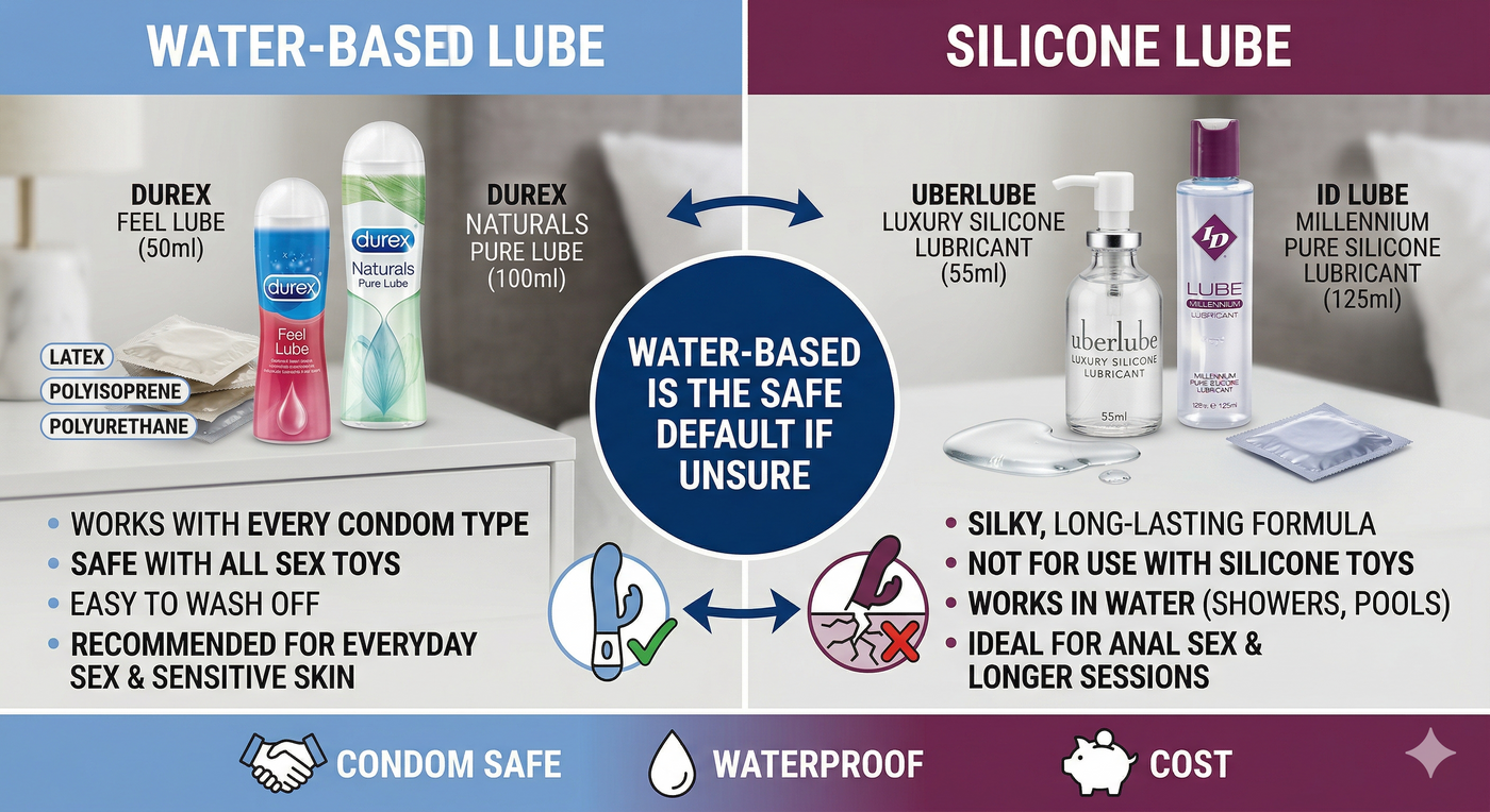 Water-Based vs Silicone Lube: Which Should You Use? | Condoms.uk