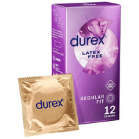 Durex Latex Free Regular Fit Condoms (12 Pack) - Packaging with foil