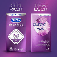 Durex Latex Free Regular Fit Condoms (Info 1 - old pack vs new look)