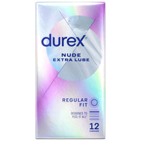 Durex Nude Extra Lube Condoms [12 Pack]
