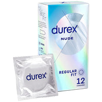 Durex Nude Regular Fit Condoms (12 Pack) - Packaging with foil