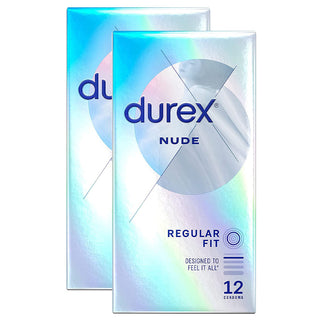 Durex Nude Regular Fit Condoms (2x 12 Pack)