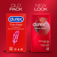 Durex Thin Feel Condoms (Info 1 - old pack versus new look)