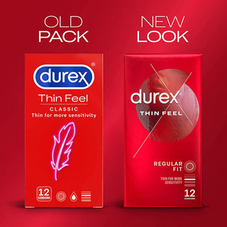 Durex Thin Feel Condoms (Info 1 - old pack versus new look)
