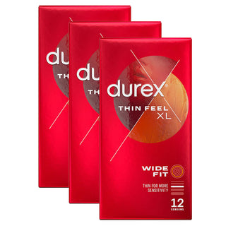 Durex Thin Feel XL Wide Fit Condoms (3x 12 Pack)