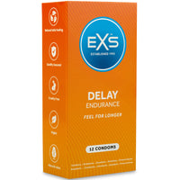 EXS Delay Endurance Condoms (12 Pack) - Angled Packaging 1