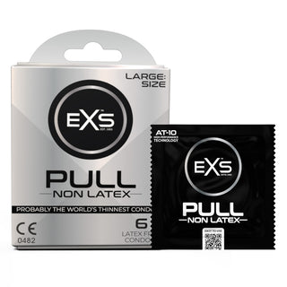 EXS Pull Large Size Non-Latex Condoms [6 Pack]