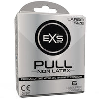 EXS Pull Large Size Non-Latex Condoms (Angled Shot 1) [6 Pack]