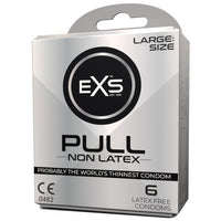 EXS Pull Large Size Non-Latex Condoms (Angled Shot 2) [6 Pack]