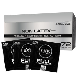EXS Pull Large Size Non-Latex Condoms [72 Pack]