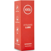 EXS Strawb Lube (100ml) - Angled Packaging