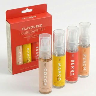 Loving Joy Flavoured Lubricant Set (4x 30ml) - Out of Packaging
