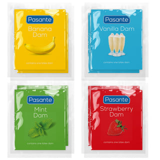 Pasante Assorted Oral Dams (8 Pack) - Flavours