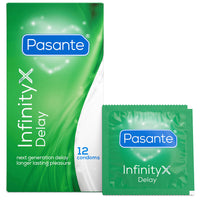 Pasante Infinity X Delay Condoms (12 Pack with Foil)