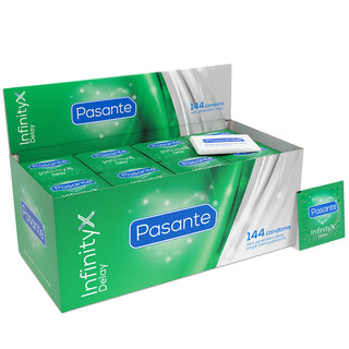 Pasante Infinity X Delay Condoms (144 Pack with Foil)