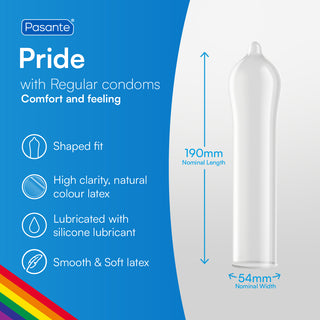 Pasante Pride Condoms (144 Pack) - Info