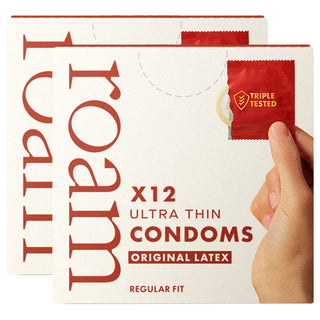 Roam Ultra Thin Condoms Original Latex (2x 12 Pack)