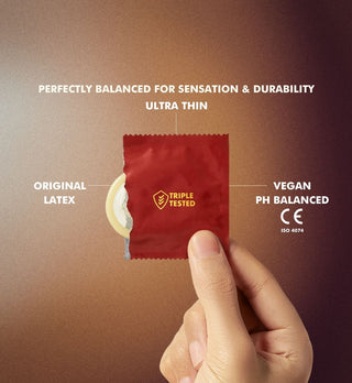 Roam Ultra Thin Condoms Original Latex (Info 2 - perfectly balanced for sensation & durability)