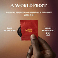 Roam Ultra Thin Condoms Skin Tone Dark Brown (Info 2 - a world first)