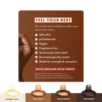 Roam Ultra Thin Condoms Skin Tone Medium Brown (Info 1 - feel your best)