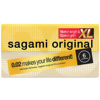 Sagami Original 0.02 Extra Large Condoms - Front (6 Pack)
