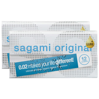 Sagami Original 0.02 Extra Lubricated Condoms (2x 10 Pack)