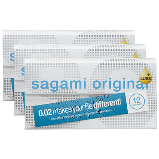 Sagami Original 0.02 Extra Lubricated Condoms (3x 10 Pack)