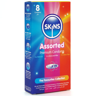 Skins Assorted Condoms (Angled Shot 1) [8 Pack]