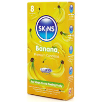 Skins Banana Condoms (Angled Shot 2) [8 Pack]