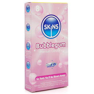 Skins Bubblegum Condoms (Angled Shot 1) [8 Pack]