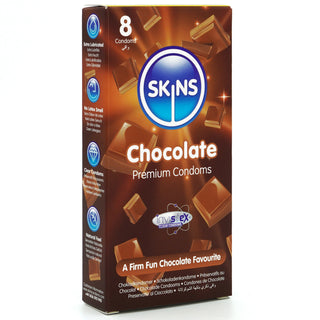 Skins Chocolate Condoms (Angled Shot 1) [8 Pack]